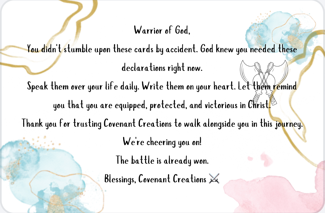 Battle Ready: 16 Spiritual Warfare Affirmation Cards - Digital Download