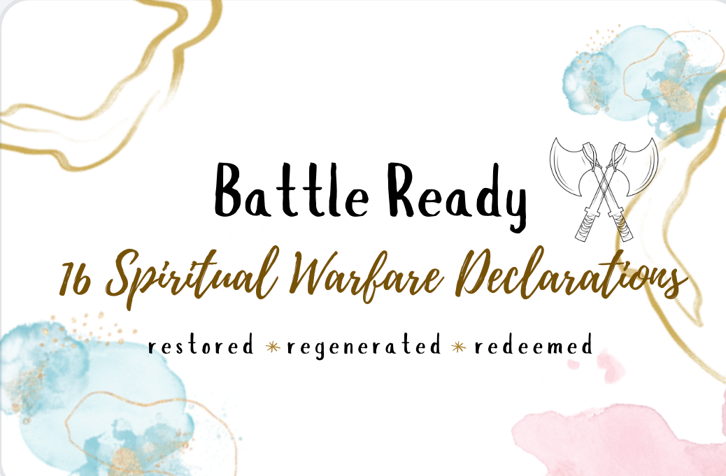 Battle Ready: 16 Spiritual Warfare Affirmation Cards - Digital Download